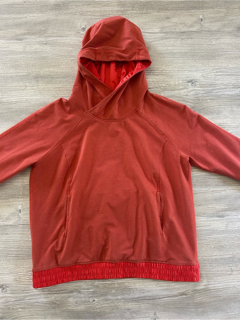 lululemon athletica All Good Pullover Crossover Hoodie — Crimson Red Size 12